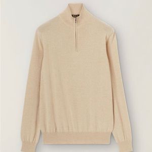 Men’s Loro Piana Mezzocollo Classic Baby Cashmere Half Zip Sweater